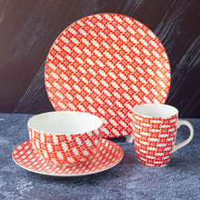 Load image into Gallery viewer, Majorelle Orange 16 Pieces Dinner Set