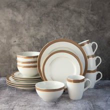Load image into Gallery viewer, Green Ribbon 16 Pieces Dinner Set