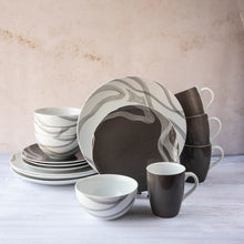 Load image into Gallery viewer, Green Wave 16 Pieces Dinner Set