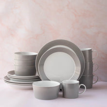 Load image into Gallery viewer, Ripple Grey 16 Pieces Dinner Set