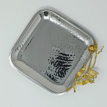 Load image into Gallery viewer, Gilded Flower Flat Square Tray | 12" Wide