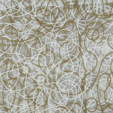 Load image into Gallery viewer, Gold on White Sydney Sheer Curtain | 60" by 90"