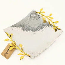 Load image into Gallery viewer, Gilded Leaf Square Tray | 8" Wide
