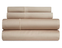 Charger l'image dans la galerie, Light Brown Organic Cotton Sheet Set | King & Queen