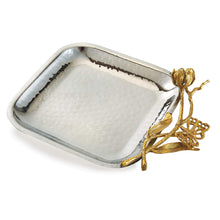 Load image into Gallery viewer, Gilded Flower Flat Square Tray | 12" Wide