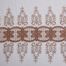 Load image into Gallery viewer, Brown Chili Embroidered Sheer Curtain | 56" By 90"