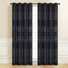 Charger l'image dans la galerie, Black velvet Genevieve Curtain | 56" by 96"
