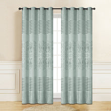 Charger l'image dans la galerie, Turquoise Green Genevieve Embroidery Room Darkening Curtain | 56" by 96"