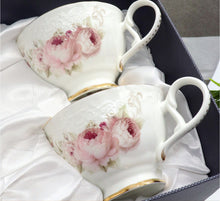 Charger l'image dans la galerie, Pink Peony Cup and Saucer Set | Pair
