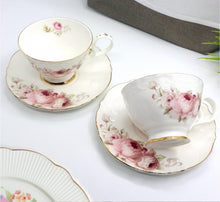 Charger l'image dans la galerie, Pink Peony Cup and Saucer Set | Pair
