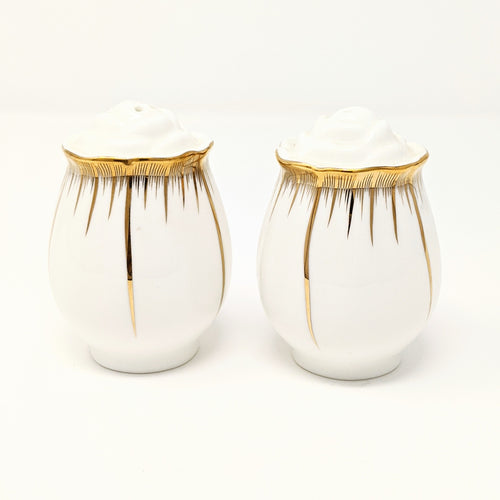 Gold Trim Salt and Pepper