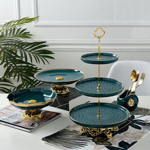 Charger l&#39;image dans la galerie, Emerald Green Cake Stand | Three Tier
