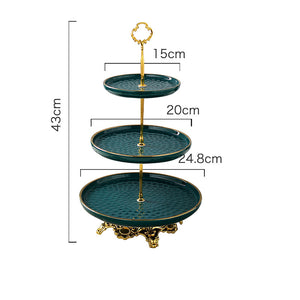 Emerald Green Cake Stand | Three Tier