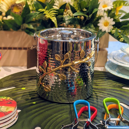 Gilded Leaf Ice Bucket | 12