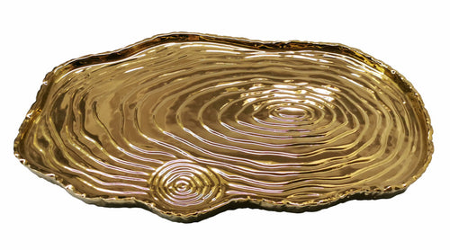 Gold Tree Bark Tray | 16